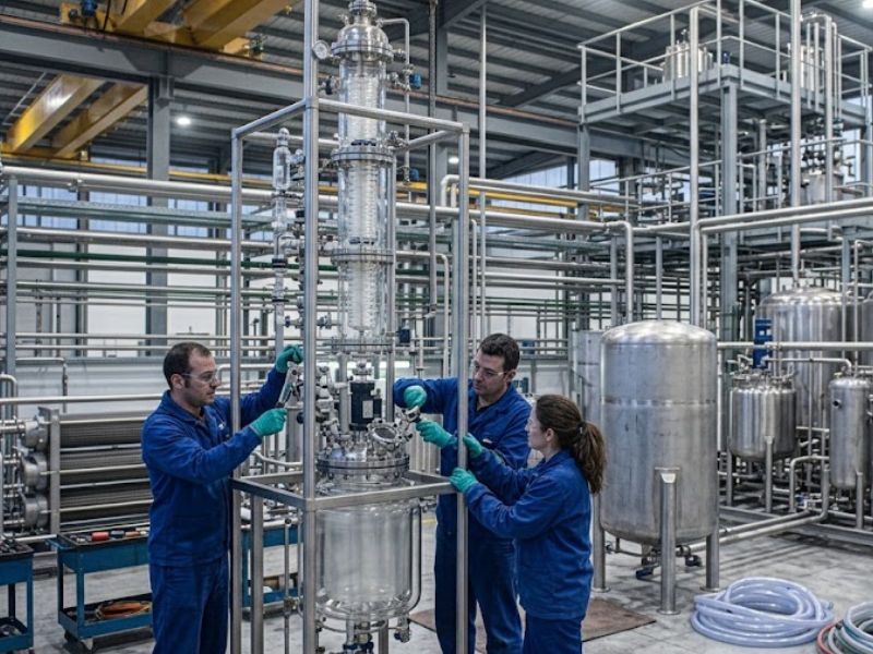 Montaje de instalaciones industriales de cosmética para Valencia