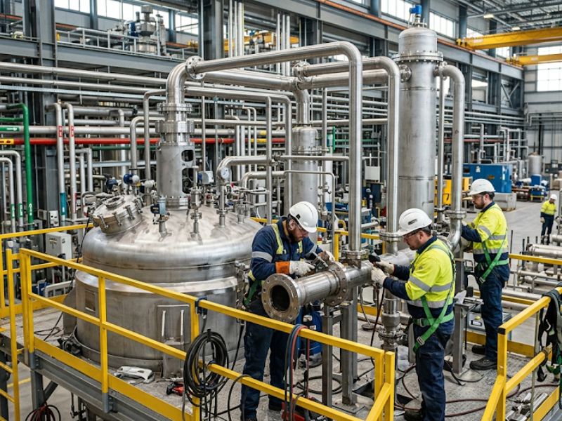 Montaje de instalaciones industriales de química en Valencia