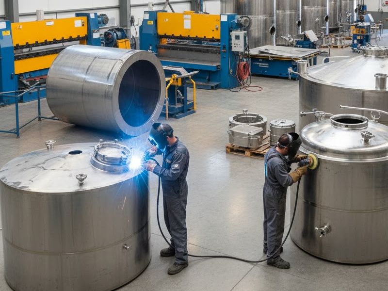 Fabricación de depósitos y equipos de acero inoxidable en Valencia
