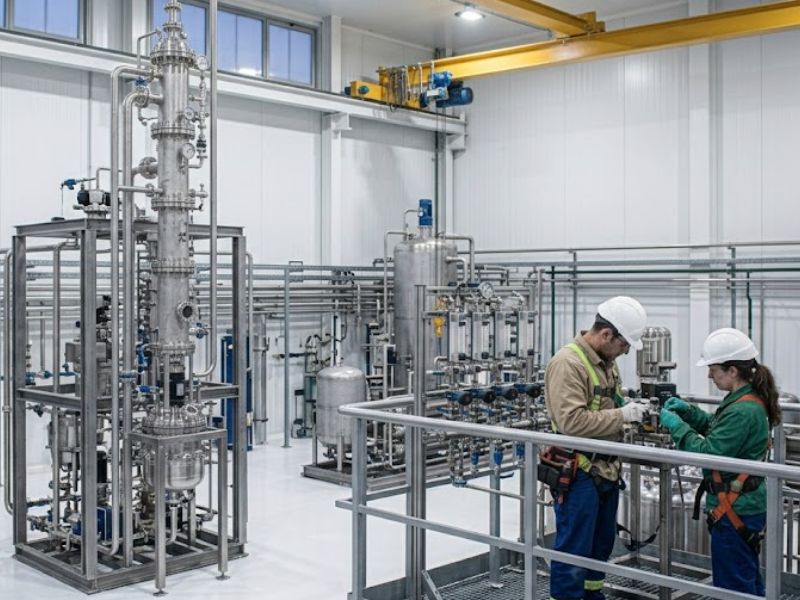 Montaje de instalaciones industriales de cosmética para Valencia