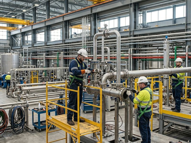 Montaje de instalaciones industriales de química en Valencia